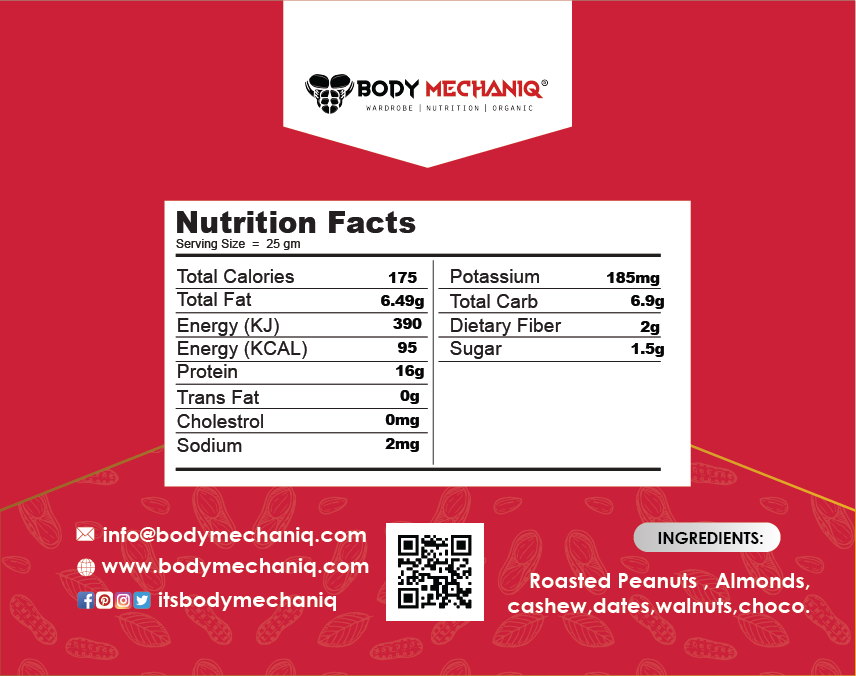 Bodymechaniq - 5 in 1 mixed dry fruit nut butter & chocolate peanut butter