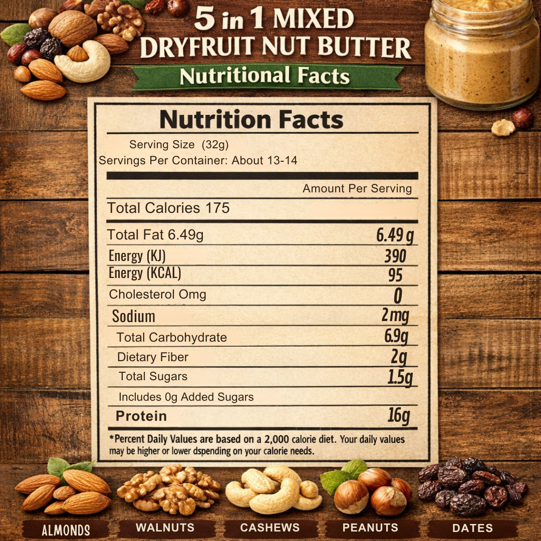 Bodymechaniq - 5 in 1 Mixed Dry Fruit Nut Butter
