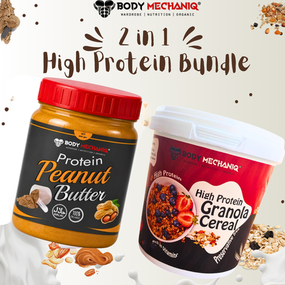 Bodymechaniq - whey protein peanut butter & high protein granola cereal