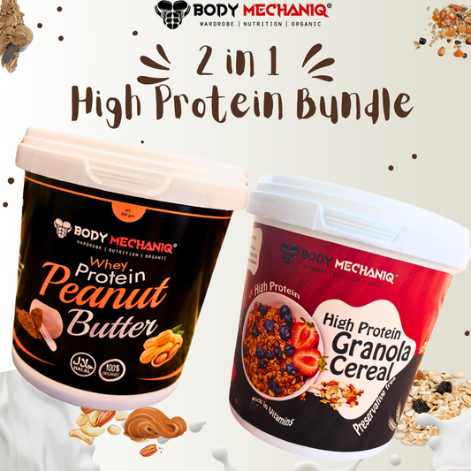 Bodymechaniq - whey protein peanut butter & high protein granola cereal