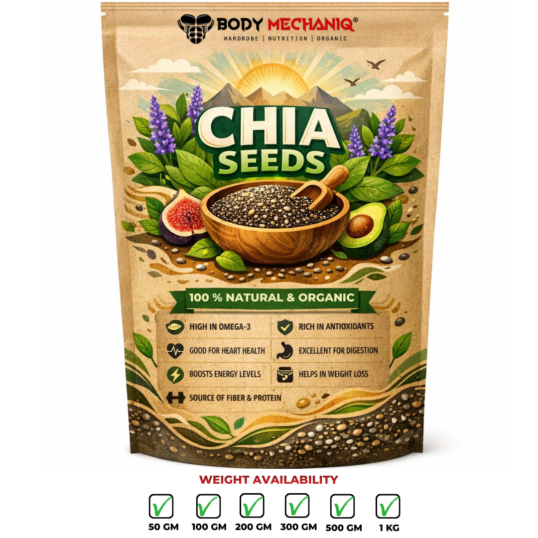 Bodymechaniq Organic Chia Seeds - Premium High Quality