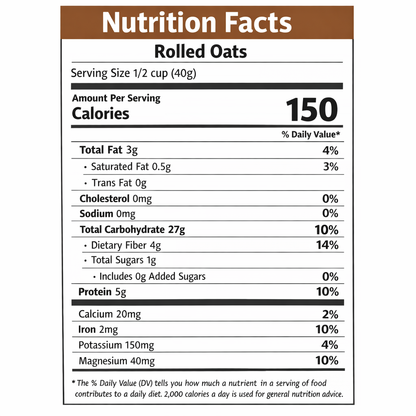 Bodymechaniq Organic Rolled Oats - Premium High Quality