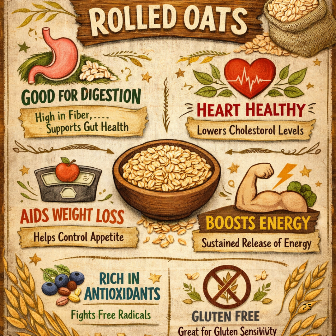 Bodymechaniq Organic Rolled Oats - Premium High Quality